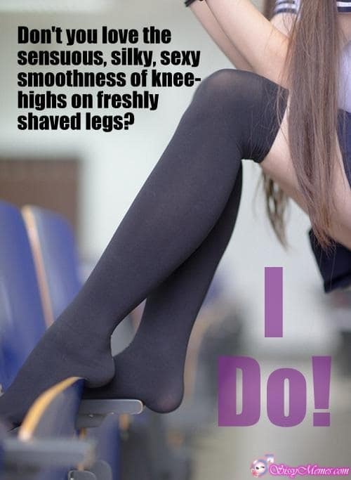female legs in knee high stockings