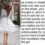 Sissy Is Dancing on the Street in White Skirt