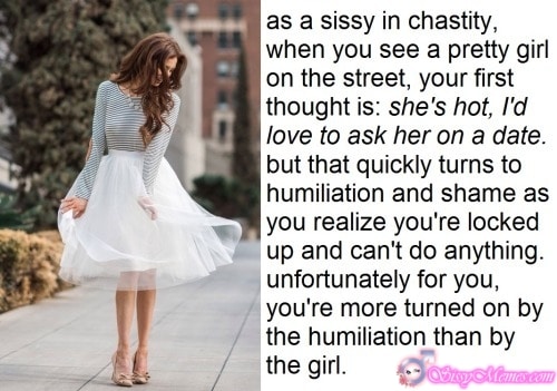 sissy is dancing on the street in white skirt