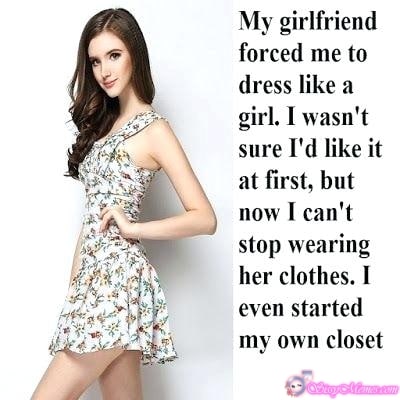 Feminization Femboy hotwife caption: My girlfriend forced me to dress like a girl. I wasn’t sure I’d like it at first, but now I can’t stop wearing her clothes. I even started my own closet skinny latinas hot skirts femdom captions Slender Brunette in...
