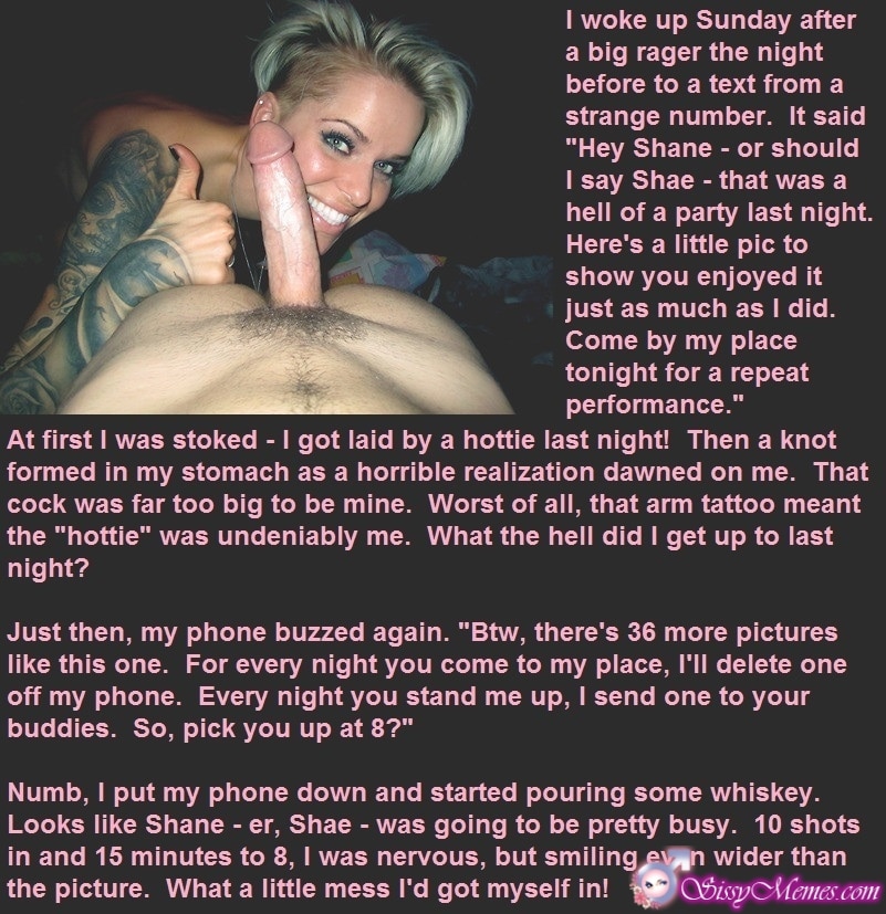 My Favorite Daddy Blowjob hotwife caption: I woke up Sunday after a big rager the night before to a text from a strange number. It said “Hey Shane – or should I say Shae – that was a hell of a party last night. Here’s a...