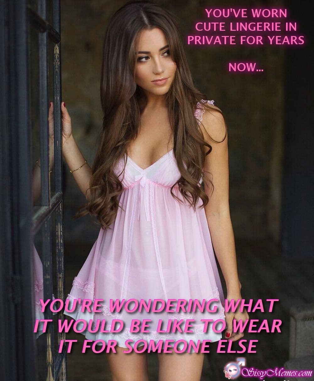 Hypno Feminization Femboy hotwife caption: YOU’VE WORN CUTE LINGERIE IN PRIVATE FOR YEARS NOW… YOU’RE WONDERING WHAT IT WOULD BE LIKE TO WEAR IT FOR SOMEONE ELSE Brunette Slutboy in a Womans Nightgown
