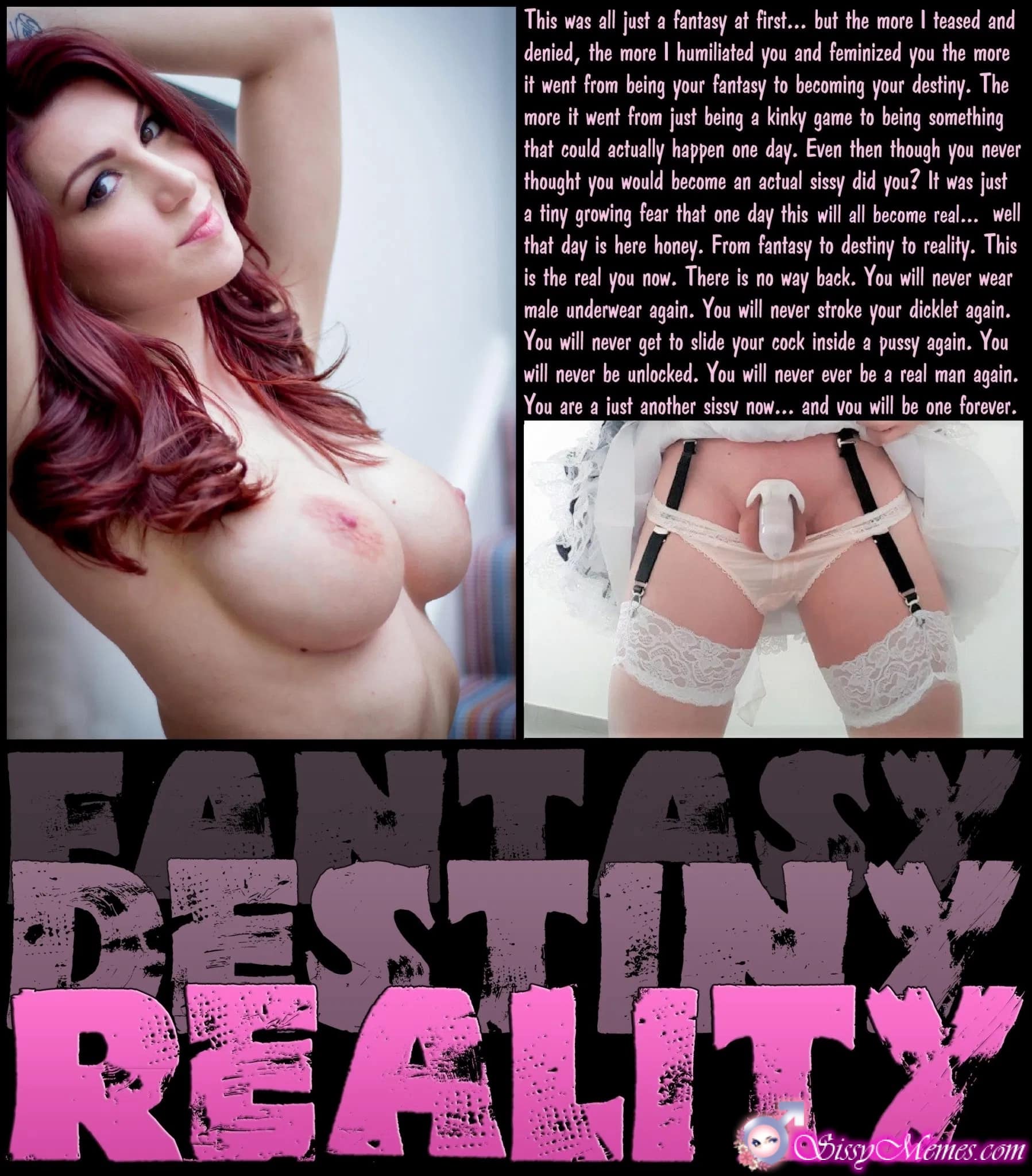Trap Teen Femboy Chastity hotwife caption: This was all just a fantasy at first… but the more I teased and denied, the more I humiliated you and feminized you the more it went from being your fantasy to becoming your destiny. The more it went from...