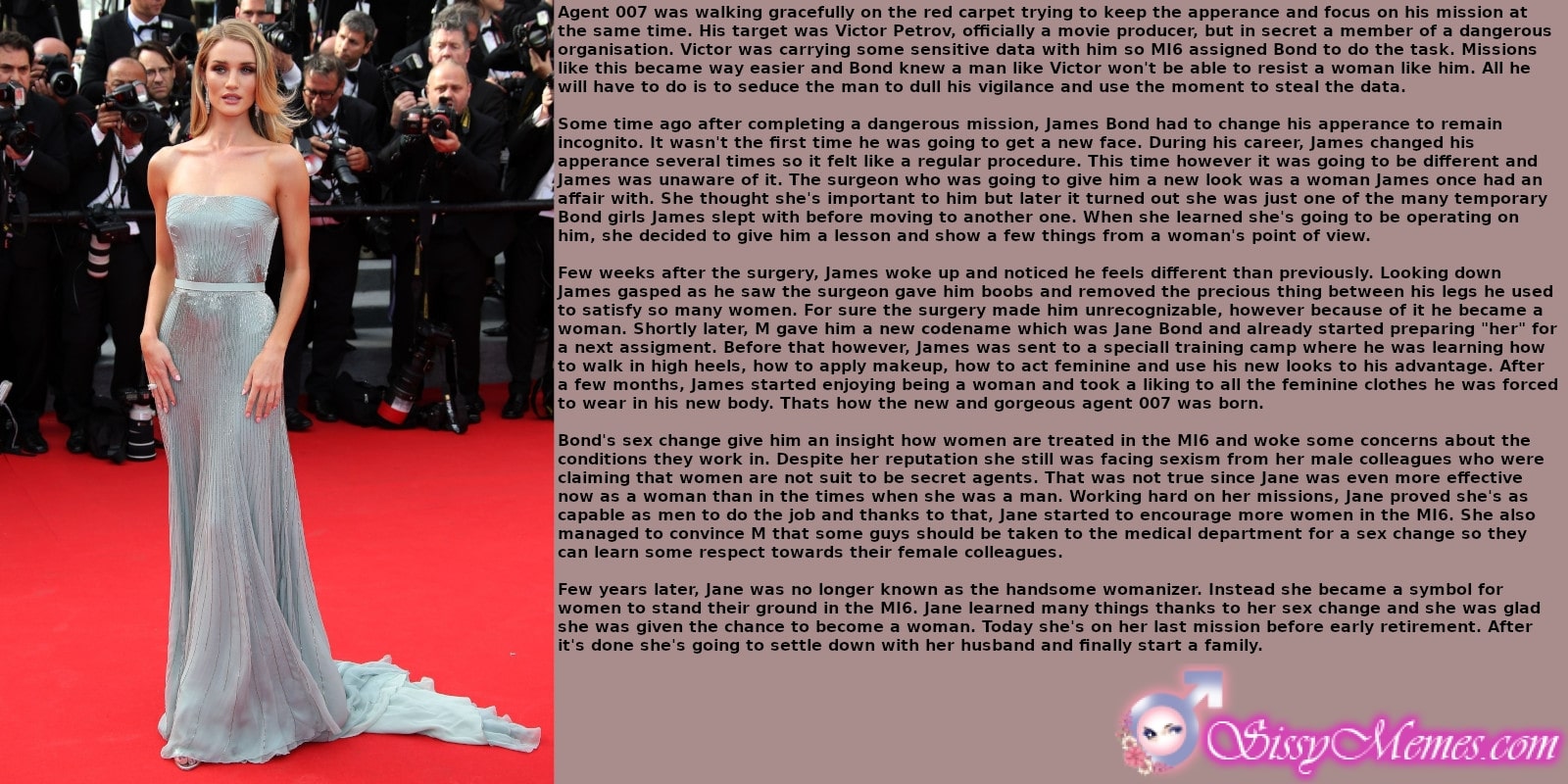 Femboy hotwife caption: Agent 007 was walking gracefully on the red carpet trying to keep the apperance and focus on his mission at the same time. His target was Victor Petrov, officially a movie producer, but in secret a member of a dangerous...