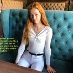Redhead Girlyboy in Tight White Blouse