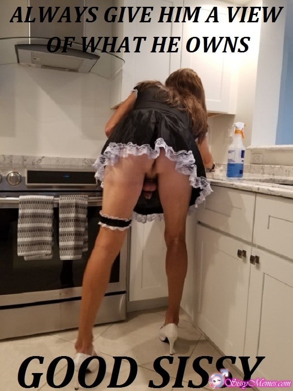 Trap Hypno Feminization sissy caption: ALWAYS GIVE HIM A VIEW OF WHAT HE OWNS GOOD SISSY Sissytrap Housekeeper With Naked Clitty