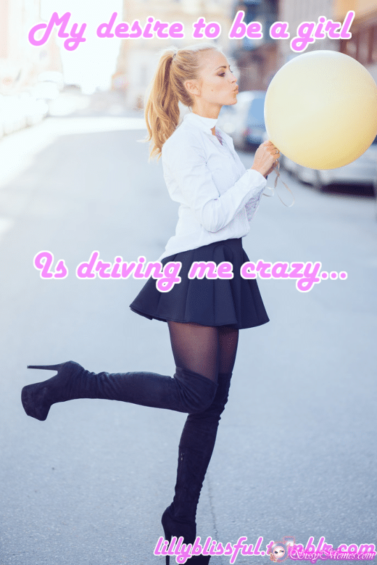 Trap Teen Feminization Femboy sissy caption: My desire to be a girl Is driving me crazy…. Sissytrap Walks Down the Street
